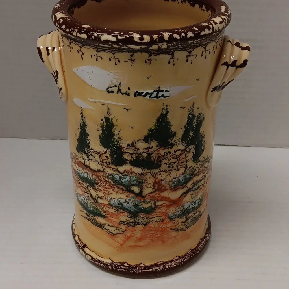 Castello di Gabbiano Pottery Wine Cooler Bucket or Utencil Holder